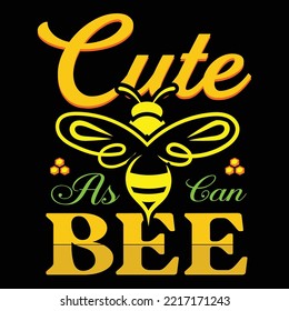 Bee t-shirt design vector template