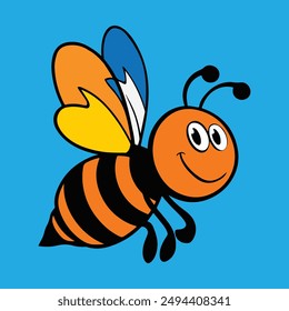 A bee vector art illustration