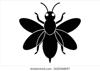 Bee Vector Art illustration. Bee Silhouette. Colorful bee icon. Black and white Bees. Cartoon bee icon set. flying on a dotted route isolated on the white  background