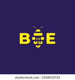 Bee vector with beehive suitable for logo brand