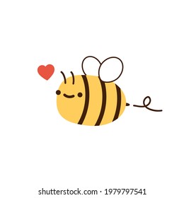 Bee vector. bee cartoon. character design. free space for text. blank. copy space.