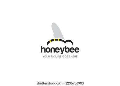 bee vector. bee cartoon. bee logo design Template. Vector Illustrator Eps.10