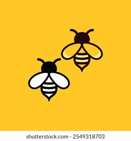 Bee vector design icon logo
