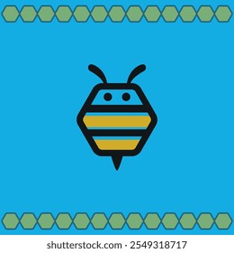 Logotipo do ícone de design do vetor de abelha