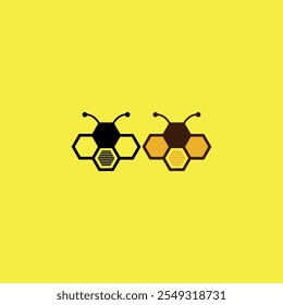 Logotipo del icono del diseño del Vector de la abeja