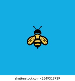 Logotipo do ícone de design do vetor de abelha