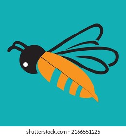 Diseño del Vector De Bee Con Fondo De Color Del Tejido