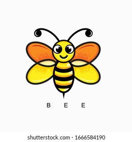 Bee vector design template and illustration
