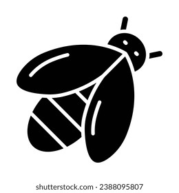 Bee Vector Glyph Icon For Personal And Commercial Use.
