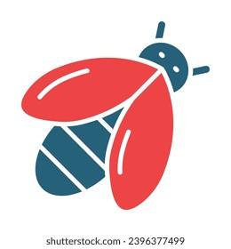 Bee Vector Glyph Two Color Icons For Personal And Commercial Use.

