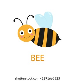 Bee. Vector graphics in cartoon style