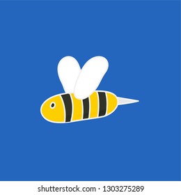 bee vector. hand drawn icon. editable stroke.
