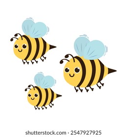Vector de abeja, arte de Clip de abeja de miel, Imagen de Vector de abejas, dibujos animados de ilustración de abeja linda, Vector de Imagen de abeja linda para niños.
