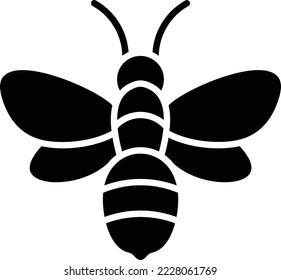 Bee vector icon. Can be used for printing, mobile and web applications.