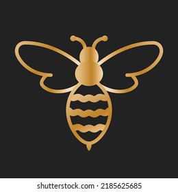 Bee Vector, Bee Icon, Honeybee, Bee Logo, Buzz, Wildlife Bee, Honeybee Illustration, Vector Illustration Background