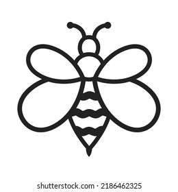 Bee Vector, Bee Icon, Honeybee, Bee Logo, Buzz, Wildlife Bee, Honeybee Illustration, Vector Illustration Background
