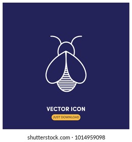 Bee Vector Icon Illustration