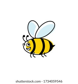 Bee vector icon illustration design template