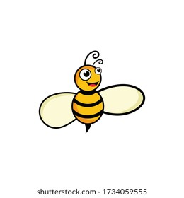 Bee vector icon illustration design template