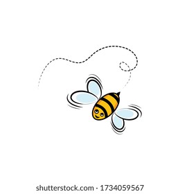 Bee vector icon illustration design template