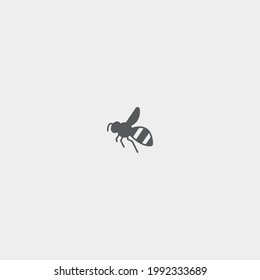 Bee vector icon illustration sign