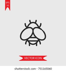 Bee vector icon, illustration symbol