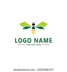 Bee vector icon logo illustration