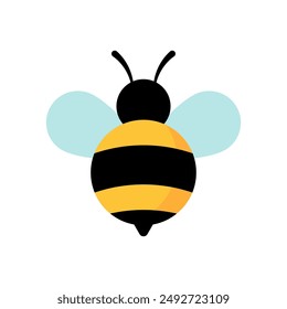 Bee vector icon. Bee logo. Bee vector illustration.