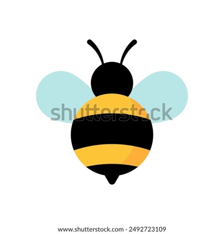 Bee vector icon. Bee logo. Bee vector illustration.