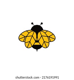 bee vector icon on a white background.