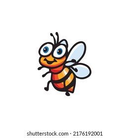 bee vector icon on a white background.