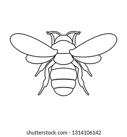 Bee Vector Icon. Bee sign on blank background. Honey Bee icon for web and app - EPS