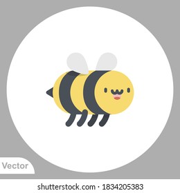 Bee vector icon sign symbol