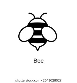 Bee vector icon stock illustration
