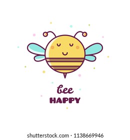 Bee. Vector illustration.