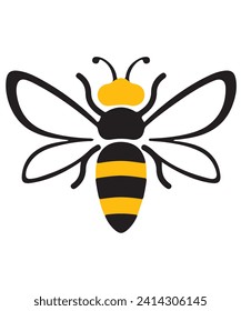 Bee vector illustration for children 