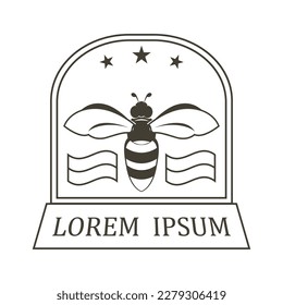 bee vector illustration design icon template