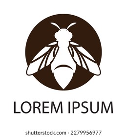 plantilla de icono de diseño de ilustración de vector de abeja