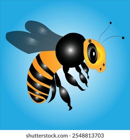 Diseño gráfico de Ilustración vectorial de abeja limpio de alta calidad