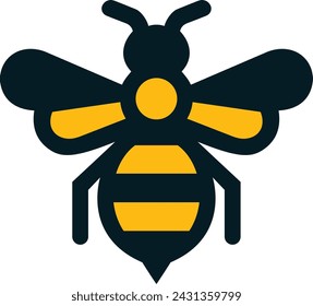 Bee Vector Illustration, Minimalist Logo