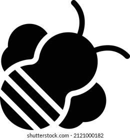 ilustración de abeja vectora en un fondo transparente. Símbolos de calidad premium. Icono vector glifos para concepto y diseño gráfico.