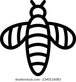 bee Vector illustration on a transparent background.Premium quality symmbols.Stroke vector icon for concept and graphic design. 
