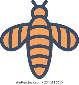 bee Vector illustration on a transparent background.Premium quality symmbols.Stroke vector icon for concept and graphic design. 

