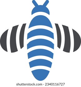 bee Vector illustration on a transparent background.Premium quality symmbols.Glyphs vector icon for concept and graphic design. 
