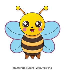 Bee Vector Illustrations Print-Ready Graphics, Cartoon Clipart, and Line Art Designs