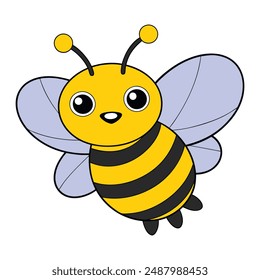 Bee Vector Illustrations Print-Ready Graphics, Cartoon Clipart, and Line Art Designs