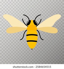 bee vector isolated illustration. Flat style