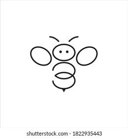 bee vector line design logo inspiration