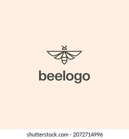 bee vector logo design. logo template