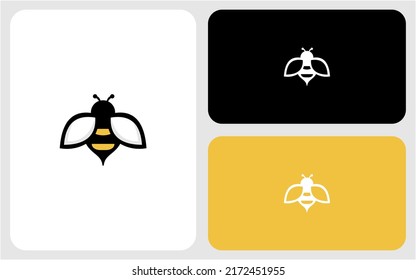 Bee vector logo design template